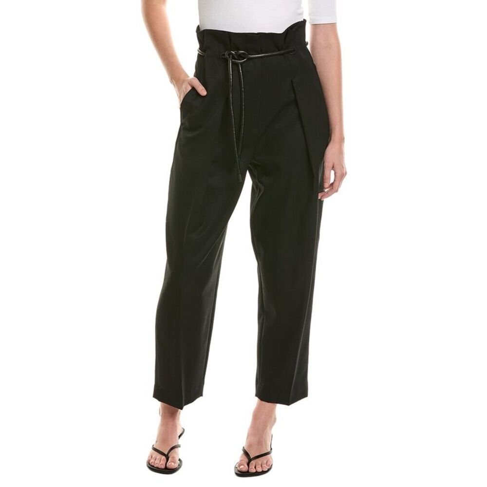 3.1 Phillip Lim Womens  Wool Origami Pleat Pant & Belt